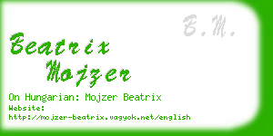 beatrix mojzer business card
